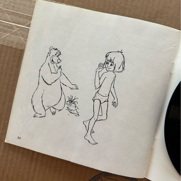 1977 Vintage Disneyland Walt Disney “The Jungle Book” Book & Record - Picture 4 of 5